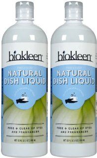 Bio Kleen Dishwash Liquid Free and Clear Unscented, 32 OZ (Pack of 2) Health & Personal Care
