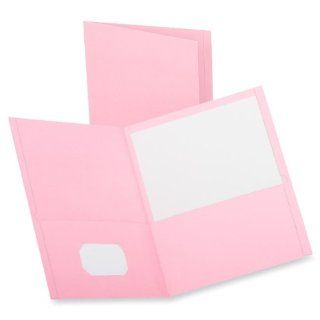 Twin Pocket Portfolio, Embossed Leather Grain Paper, Pink Camera & Photo