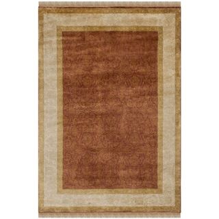 Safavieh Hand knotted Ganges River Rust/ Ivory Wool Rug (4 X 6)