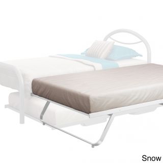 Amisco Solid Steel Folding Trundle Bed White Size Twin