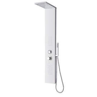 Blue Ocean 56 inch Stainless Steel Thermostatic Shower Panel With Rainfall Showerhead, Body Nozzles And Handheld Showerhead