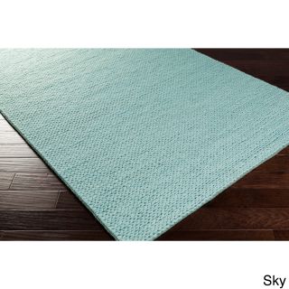Surya Carpet, Inc Hand Woven Hale Contemporary Solid Braided New Zealand Wool Area Rug (8 X 10) Blue Size 8 x 10