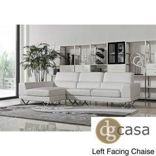 Dg Casa Drake White Sectional Sofa