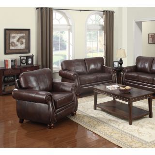 At Home Designs Monterey Natural Brown Leather Chair