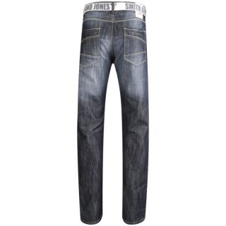 Smith and Jones Mens Furio Mid Rise Jeans   Dark Wash      Mens Clothing