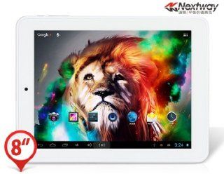 AmazeOffer� Nextway F8X 8.0" 5 point Capacitive TFT Touch Screen 1024x768 Android 4.1.1 ATM7029 Quad core 1.0GHz Tablet PC with Wi Fi, HDMI Output (8GB) (White)  Tablet Computers  Computers & Accessories