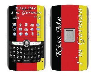 System Skins "Kiss Me German" Skin Decal for BlackBerry World 8800 Cell Phone   Includes FREE Wallpaper Cell Phones & Accessories