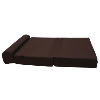 Large 6 inch Thick Brown Tri fold Foam Bed / Couch