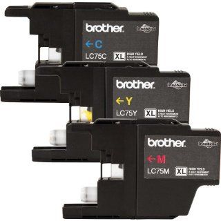 Brother Printer LC753PKS 3 Pack  1 Each LC75C, LC75M, LC75Y Ink Electronics