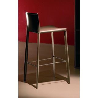 Bontempi Casa Linda 30 Bar Stool 04.26CQ Finish Black / Off White Stitching