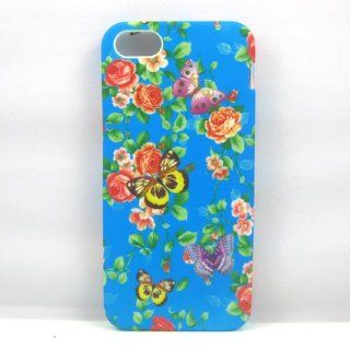 New Blue Butterfly TPU GEL Soft Silicone Case Cover Skin For Apple For Iphone 5 Cases Cell Phones & Accessories