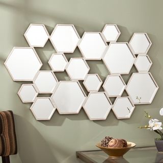 Upton Home Essence Geometrical Honeycomb Mirror