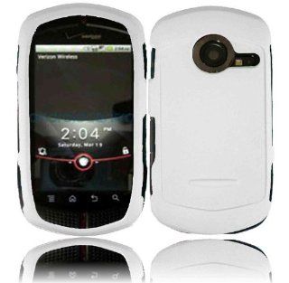 White Hard Case Cover for Verizon Wireless Casio G'zOne Commando C771 Cell Phones & Accessories