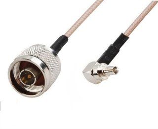 RF coaxial coax cable assembly N male to CRC9 male 8inches plus led light key chain Computers & Accessories