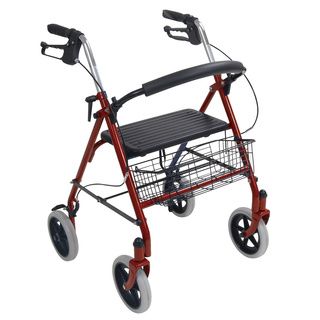 Rollator 4 wheel Walker With Fold up Removable Back Support