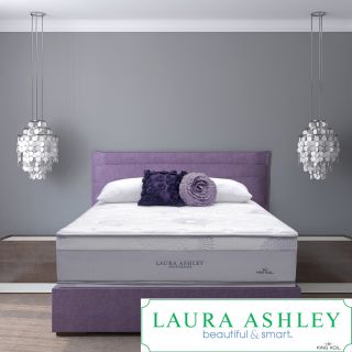 Laura Ashley Laura Ashley Azalea Cushion Firm Queen size Mattress And Foundation Set White Size Queen