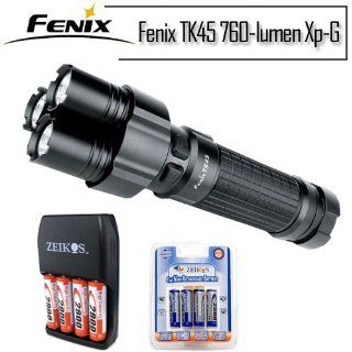 Fenix TK45 760 lumen XP G LED R5 Flashlight With Rechargable Battery Bundle   Basic Handheld Flashlights  