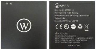 WAVES 1800mAh Li ion EB625152VA Battery For Samsung Galaxy S II Epic 4G Touch SPH D710 (Sprint) , Galaxy S2 SCH R760 Cell Phones & Accessories