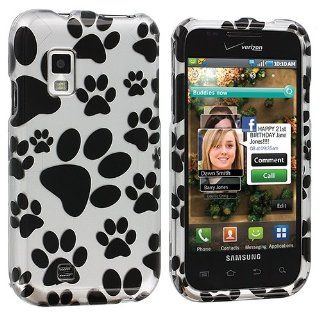 Dog Paw Design Crystal Hard Skin Case Cover for Samsung Fascinate i500 Verizon Phone by Electromaster Cell Phones & Accessories