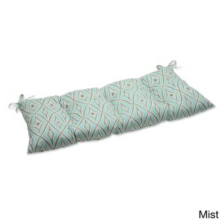Outdoor Centro Wrought Iron Geometric Loveseat Cushion With Ties