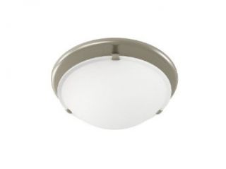 Broan 761BN Decorative Ventilation Bath Fan with Light Brushed Nickel Finish with White Alabaster Glass   Bathroom Fans  