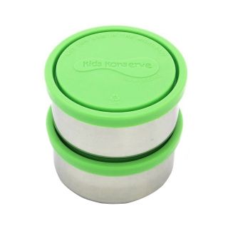 Kids Konserve Round Medium 8 ounce Containers In Lime (set Of 2)