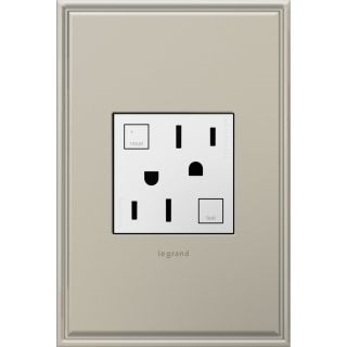 Legrand 15 Amp Adorne White Square GFCI Electrical Outlet