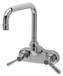 Zurn Z812Y TWM 15F Chrome Aqua Spec Wall Mounted Double Handle Kitchen Faucet with Metal Lever Handles from the Aquaspec Series Z812Y TWM 15F   Kitchen Sink Faucets  
