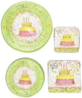 Ideal Home Range Celebration Plates and Napkins Package, Birthday Cake Design Health & Personal Care