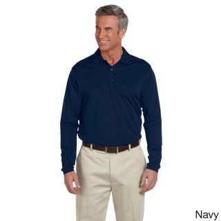 Ashworth Ashworth Mens EZ tech Long Sleeve Polo Shirt Navy Size XXL