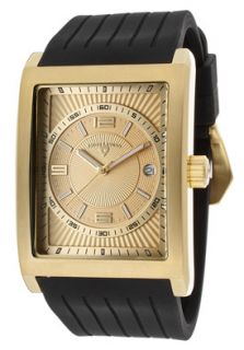 Swiss Legend 40012 YG 010  Watches,Mens Limousine Gold Tone Dial Gold Tone IP Case Black Textured Silicone, Casual Swiss Legend Quartz Watches