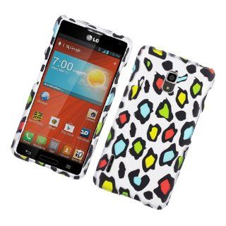Rainbow Leopard Hard Cover Case for LG Optimus F7 US780 Cell Phones & Accessories