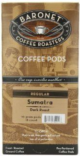 Baronet Coffee Sumatra Dark Roast, 18 Count Coffee Pods (Pack of 3)  Grocery & Gourmet Food
