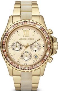 Michael Kors Watch, Women's Chronograph Everest Horn Acetate and Gold Tone Stainless Steel Bracelet 42mm MK5874 Michael Kors Watches