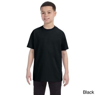 Jerzees Youth 50/50 Heavyweight Blend T shirt Black Size L (14 16)