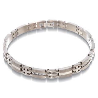 Previously Owned   Mens 1/2 CT. T.W. Diamond Bracelet in Titanium and