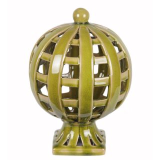 Large Green Pierced Ceramic Sphere