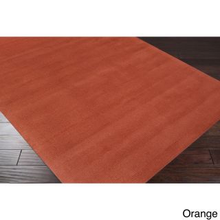 Surya Carpet, Inc. Hand loomed Jasper Solid Casual Area Rug (76 X 96) Orange Size 76 x 96
