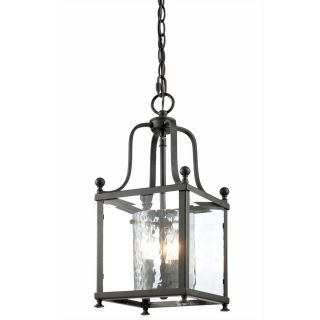 Z lite Bronze And Hammered Glass 3 light Pendant