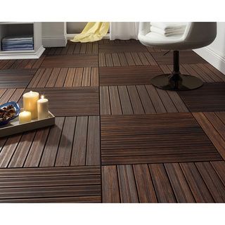Envi 1x2 foot Solid Fused Bamboo Deck Tiles (pack Of 4)