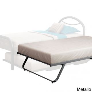 Amisco Solid Steel Folding Trundle Bed Grey Size Twin