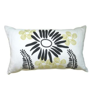 Balanced Design Hand Printed Fern Pillow LFER Color Black / Yellow