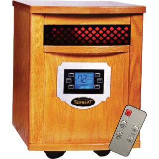 Sunheat Infrared Heater — 5118 BTU, Golden Oak, Model# SH-1500LCD  Electric Infrared Heaters