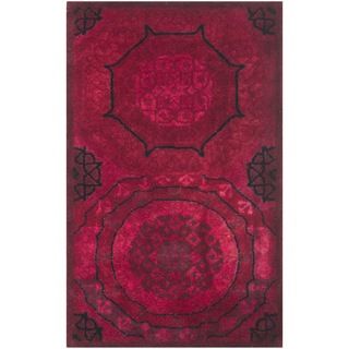 Safavieh Handmade Wyndham Red Wool Rug (4 X 6)