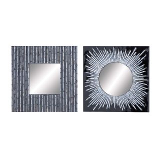 Assorted Lacquer Finish Mirror (set Of 2)