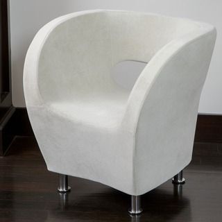 Christopher Knight Home Modern Ivory Microfiber Accent Chair