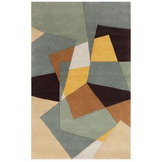 Hand tufted Abstract Geometric Contemporary Area Rug (9 X 13)
