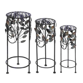 Round Metal Plant Stand (set Of 3)