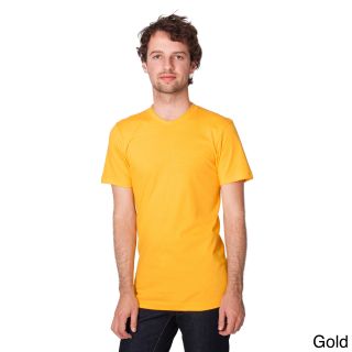 American Apparel American Apparel Unisex Fine Jersey Short Sleeve T shirt Gold Size XS