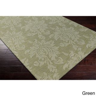 Surya Carpet, Inc Hand loomed Tone on tone Otero Floral Wool Area Rug (9 X 12) Brown Size 9 x 12